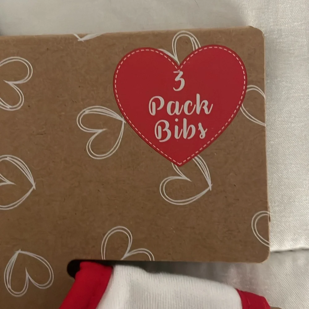 Baby Essentials set of THREE bibs Chunky is the new Hunky nwt